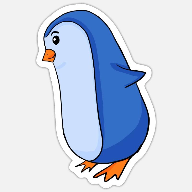Pinguin - Sticker Größe S (10 x 10 cm) - Mattweiß