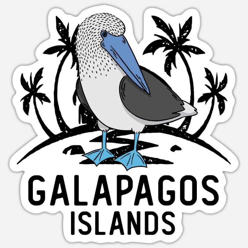 Gannets Seabirds Blue-footed - Sticker size S (10 x 10 cm) - white matte