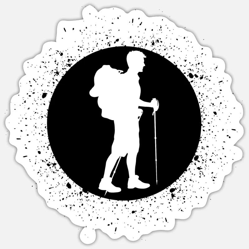 cercle avec éclaboussures et errance - - Sticker taille S (10 x 10 cm) - blanc mat