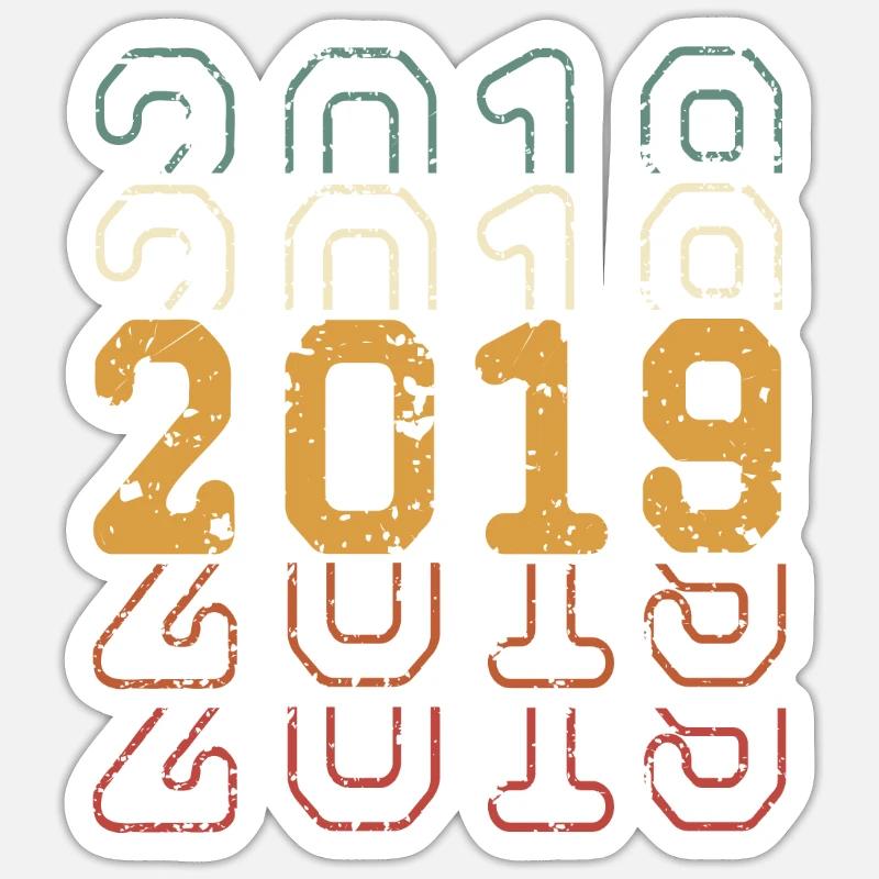 2019 - Sticker taille S (10 x 10 cm) - blanc mat