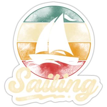 Segeln Segler Segelboot - Sticker Größe S (10 x 10 cm) - Mattweiß - Vorne