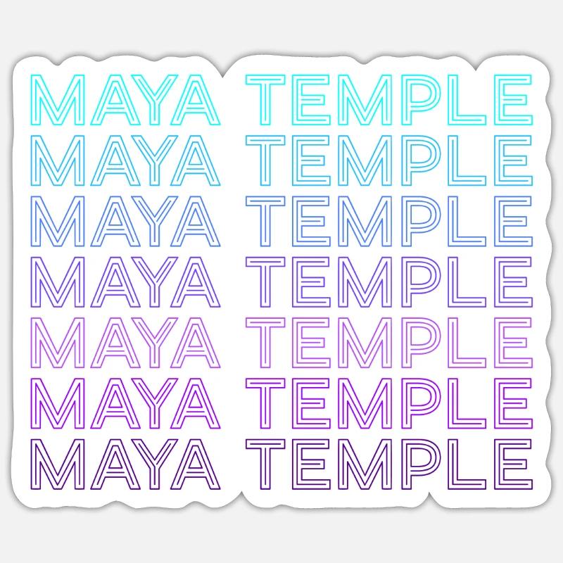 Temple Maya Ancienne Pyramide Maya Aztèques Rétro Sticker taille S (10 x 10 cm)