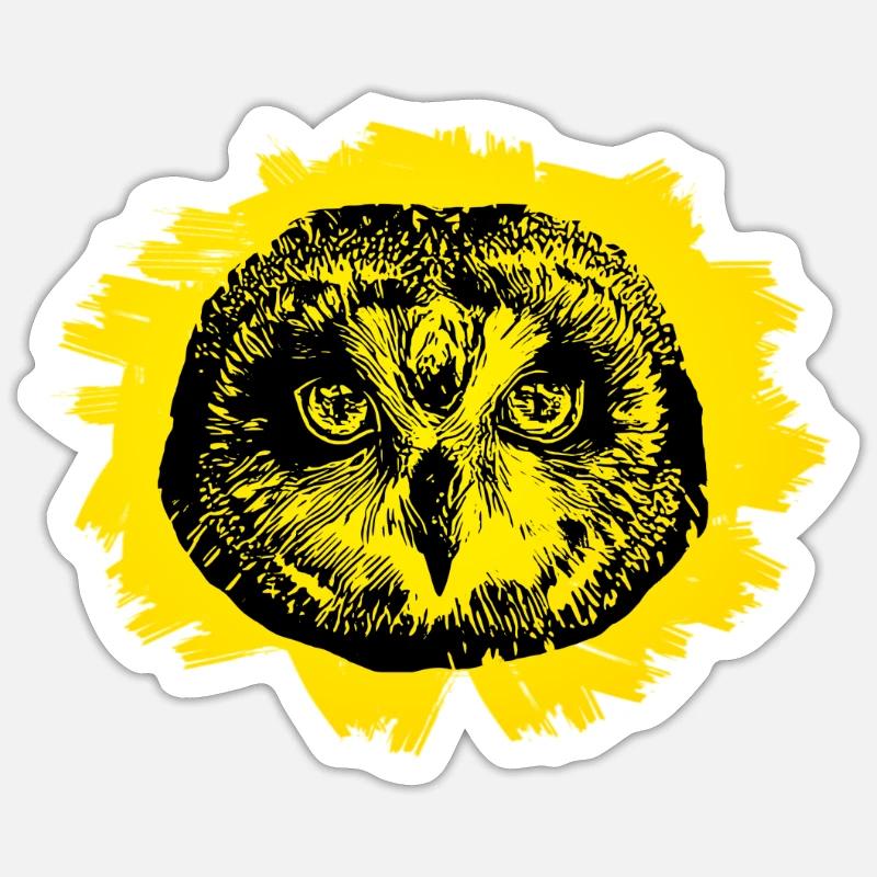 Eule Sticker Größe S (10 x 10 cm)