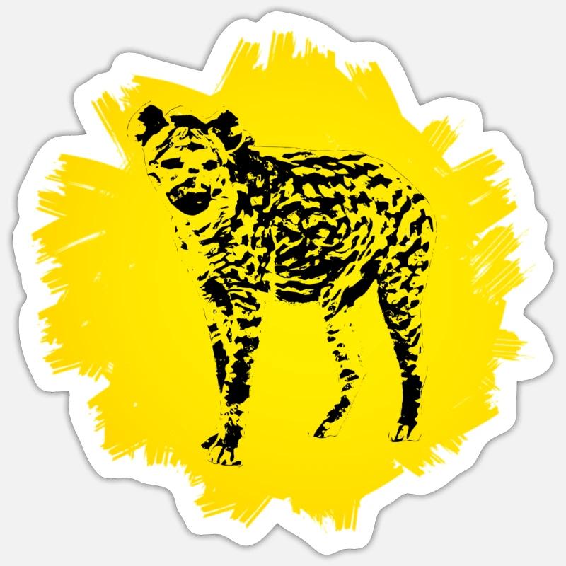 Hyäne Sticker Größe S (10 x 10 cm)