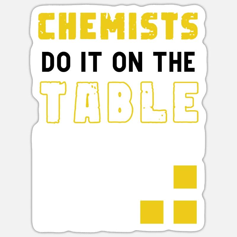 Chemists scientists at regular intervals Sticker size S (10 x 10 cm)