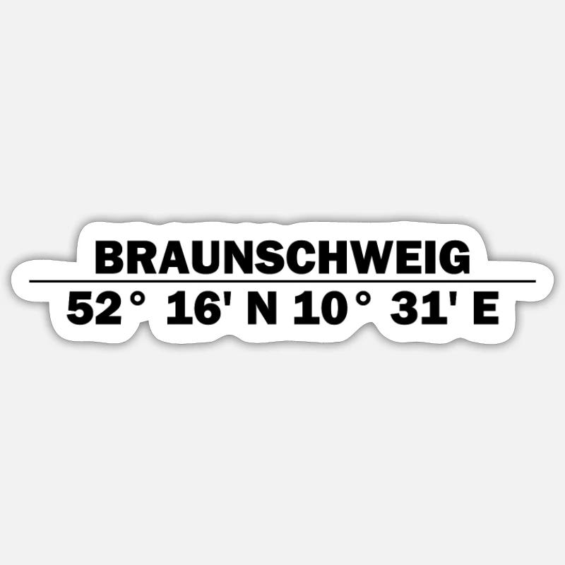 Braunschweig coordinates Sticker size S (10 x 10 cm)