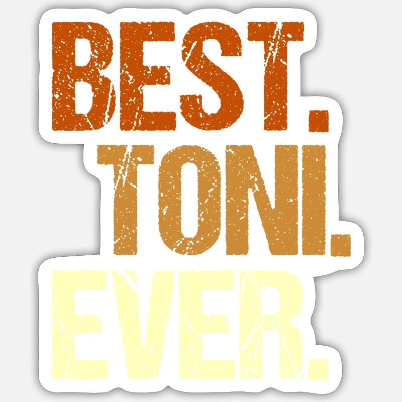 Toni - Sticker size S (10 x 10 cm) - white matte