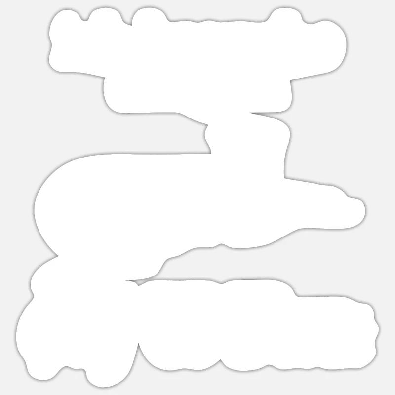 Cay Simit Tea Bagel - Sticker Größe S (10 x 10 cm) - Mattweiß