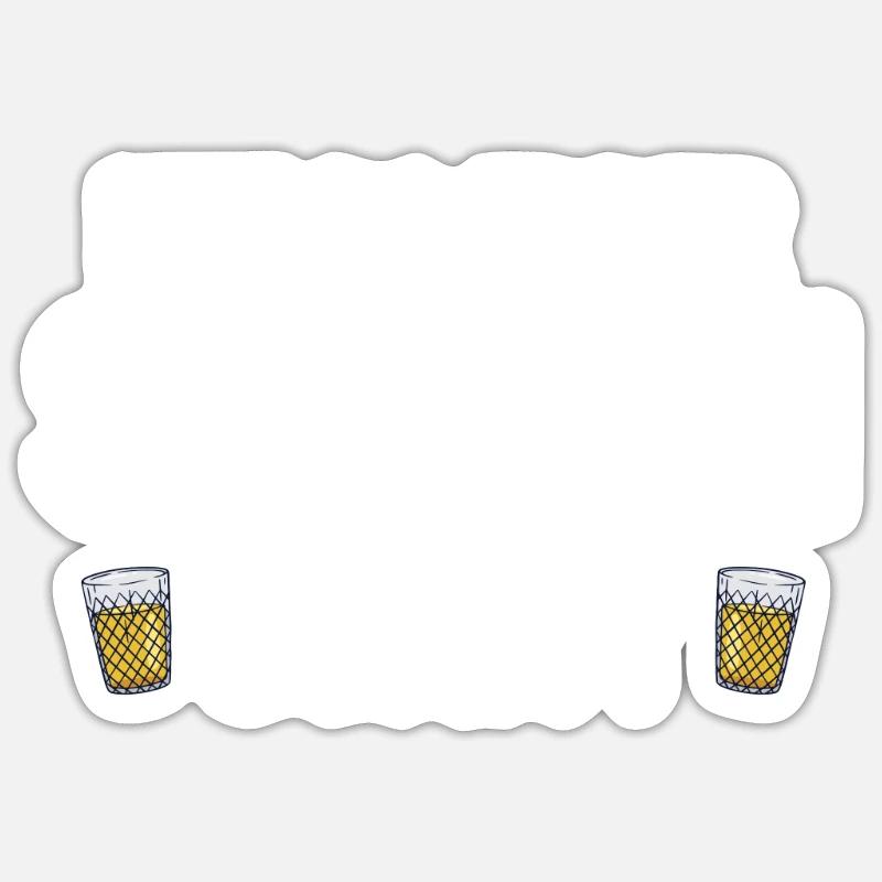 Weinschorle Schorle - Sticker Größe S (10 x 10 cm) - Mattweiß