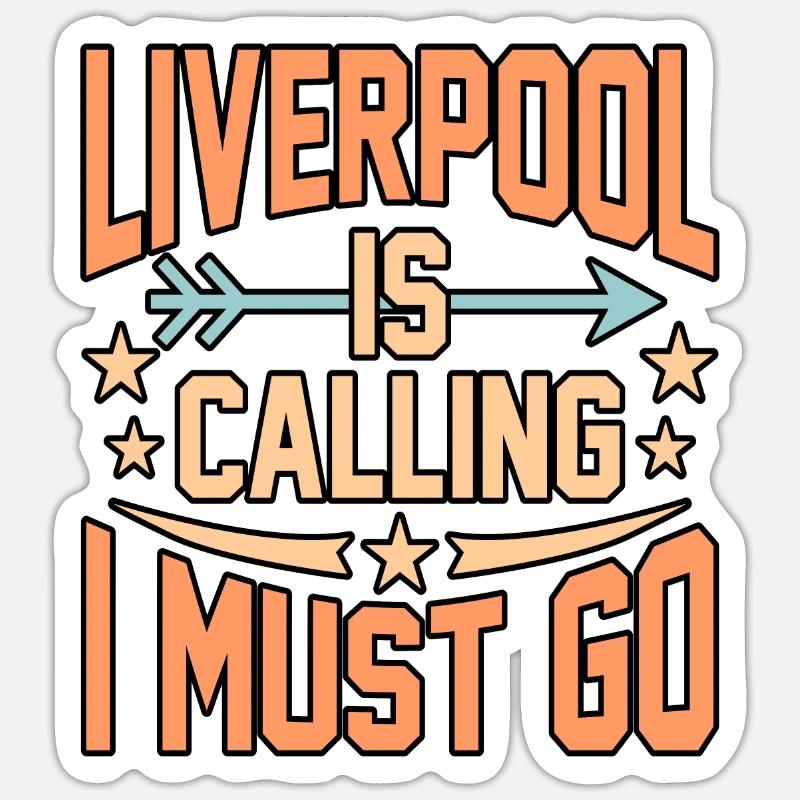 Liverpool visit gift - Sticker size S (10 x 10 cm) - white matte