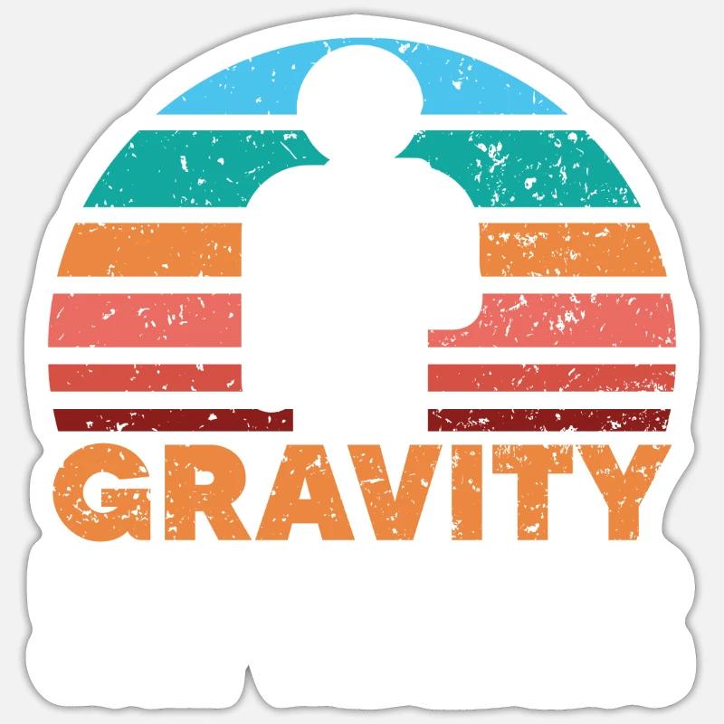 Gravity Is My One And Only Weakness Broken Hand Sticker size S (10 x 10 cm)