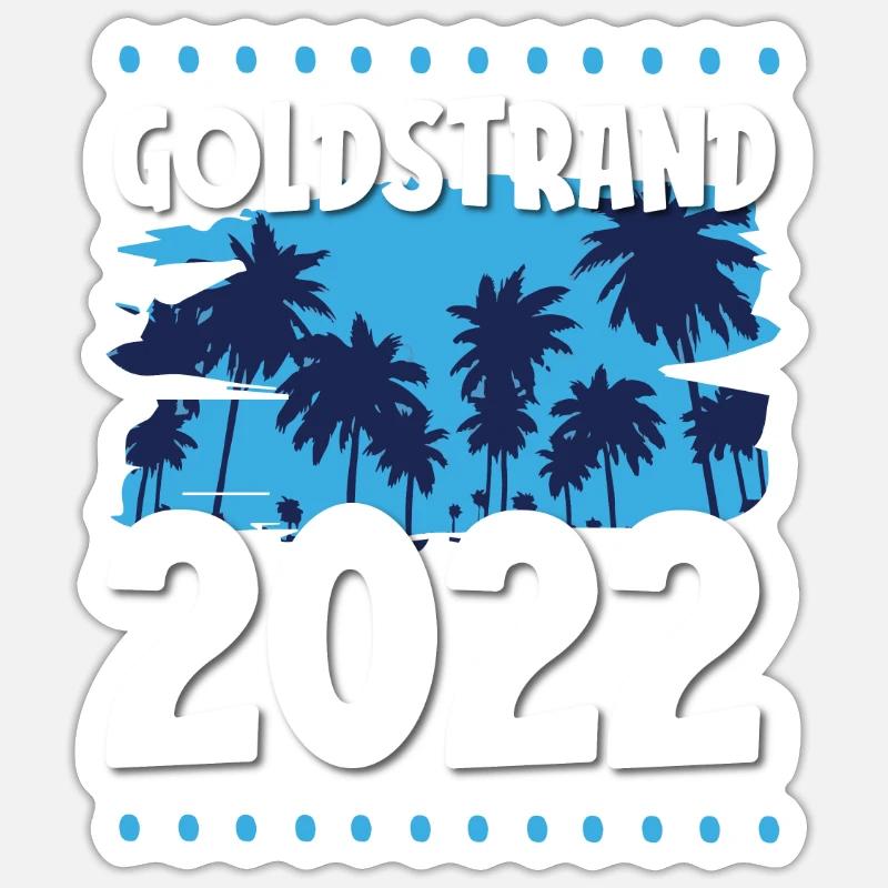 Sables d'or 2022 - Sticker taille S (10 x 10 cm) - blanc mat