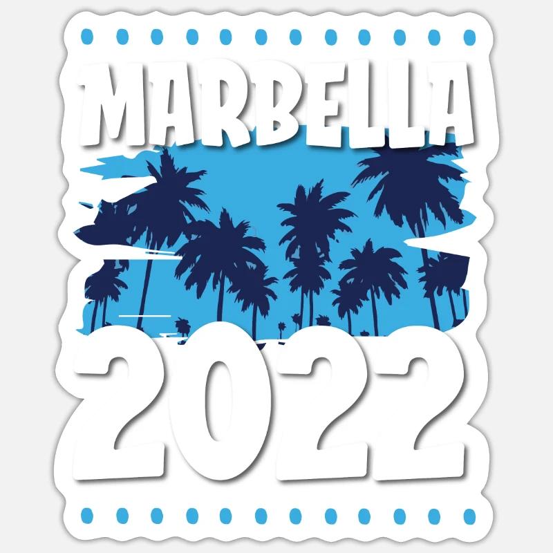 Marbella 2022 - Sticker taille S (10 x 10 cm) - blanc mat