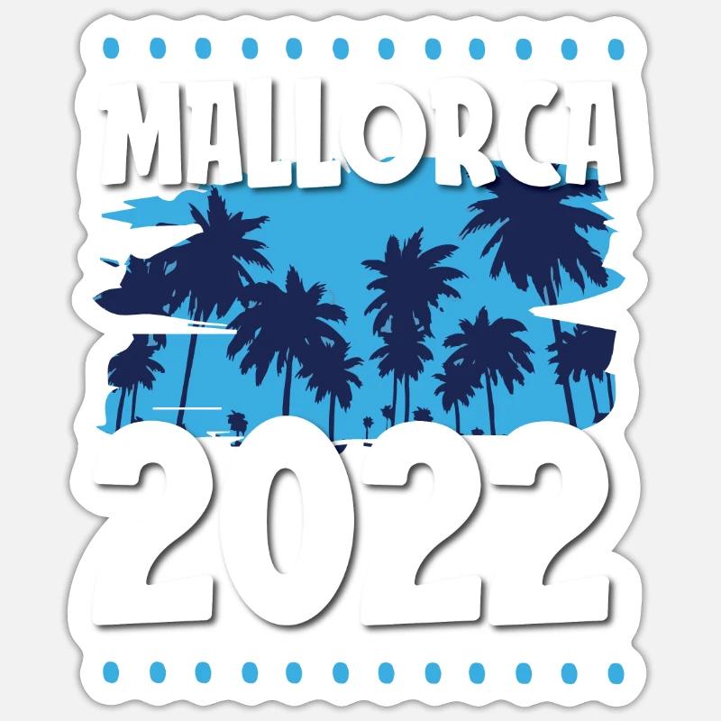 Mallorca 2022 - Sticker Größe S (10 x 10 cm) - Mattweiß