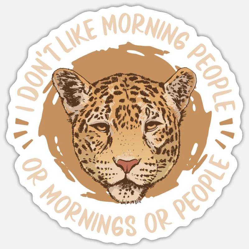 Guépard - Sticker taille S (10 x 10 cm) - blanc mat