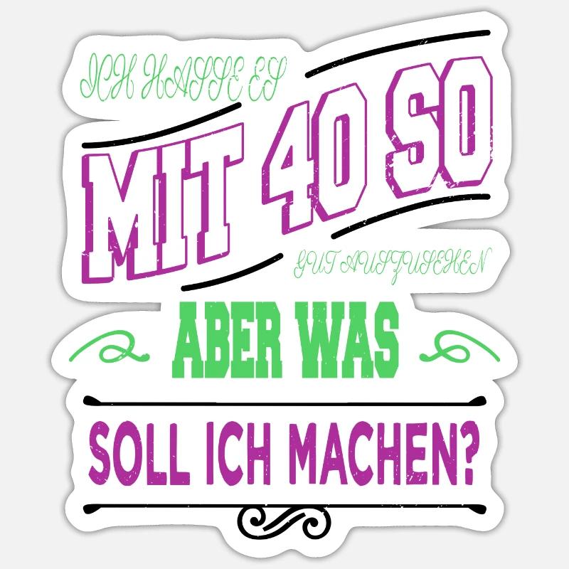 humor geburtstagsgeschenk elternzeit - Sticker Größe S (10 x 10 cm) - Mattweiß