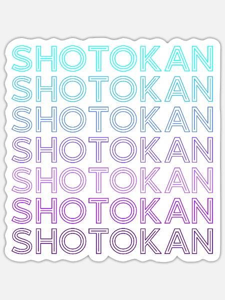 Shōtōkan Shotokan Tiger Kampfkunst Retro - Sticker Größe S (10 x 10 cm) - Mattweiß
