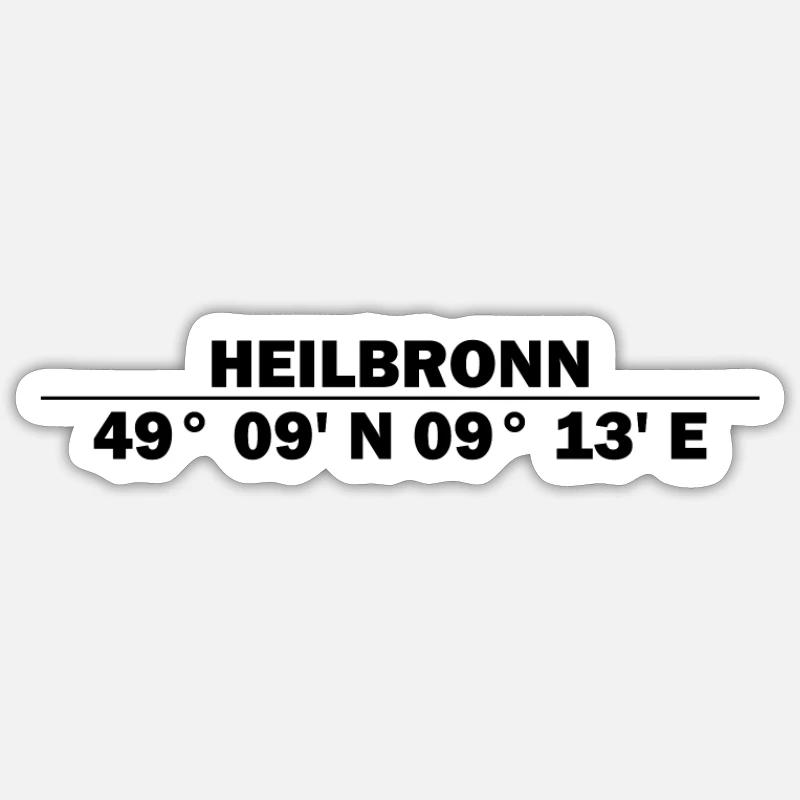 Heilbronn coordinates Sticker size S (10 x 10 cm)