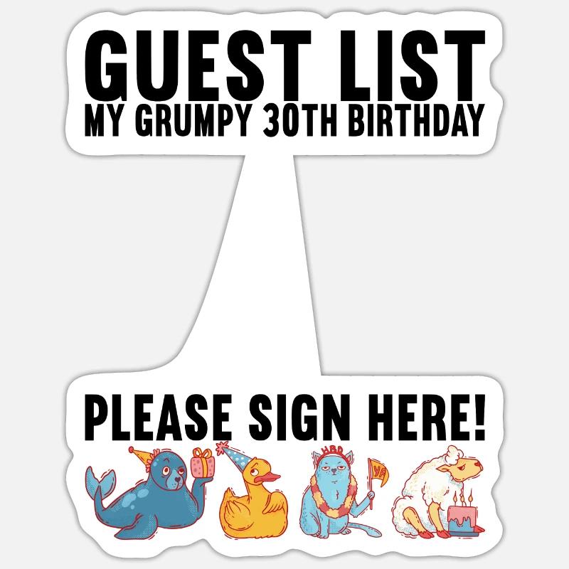 Grumpy Birthday Sticker Größe S (10 x 10 cm)
