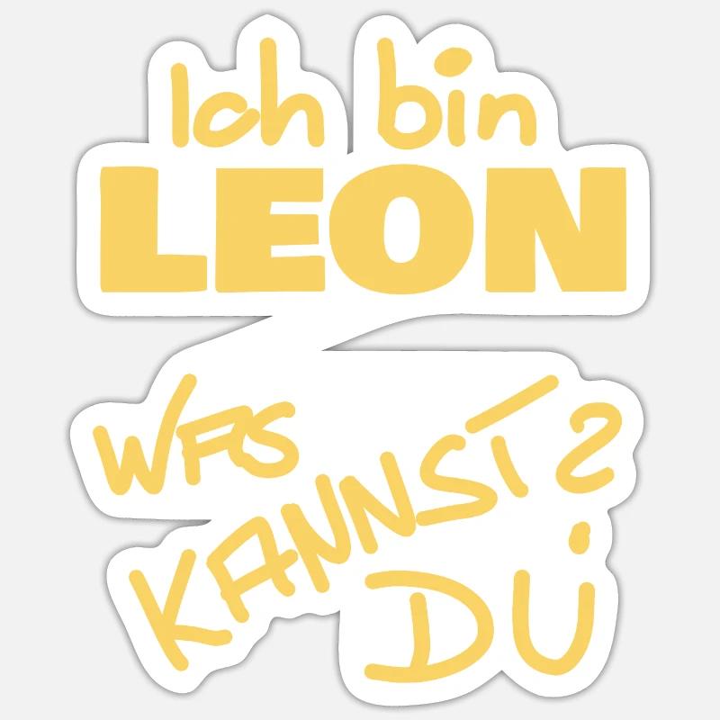 Leon Sticker Größe S (10 x 10 cm)