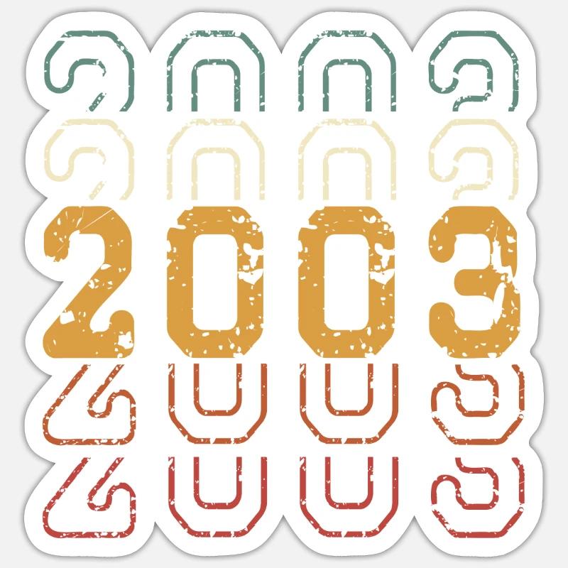 2003 - Sticker Größe S (10 x 10 cm) - Mattweiß