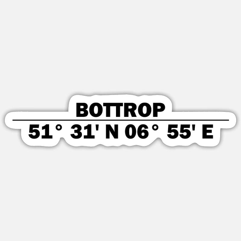 Bottrop coordinates Sticker size S (10 x 10 cm)