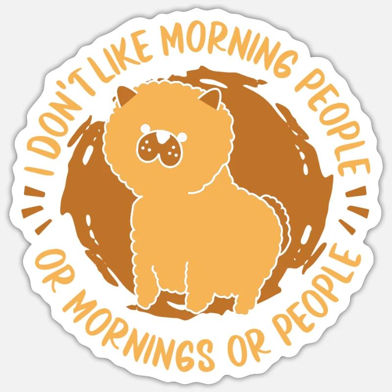 Chow Chow Chien - Sticker taille S (10 x 10 cm) - blanc mat