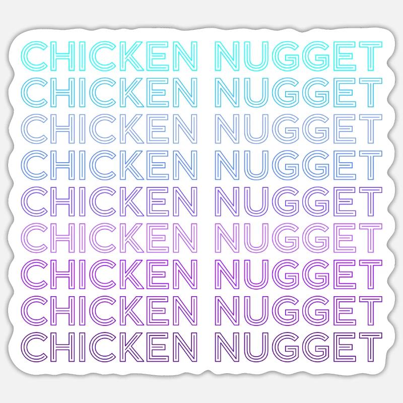 Nugget de poulet Rétro - Sticker taille S (10 x 10 cm) - blanc mat