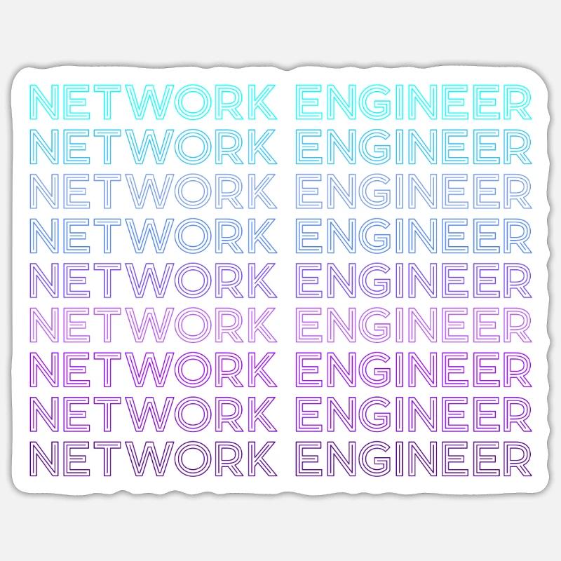 Network Technician Retro Sticker size S (10 x 10 cm)