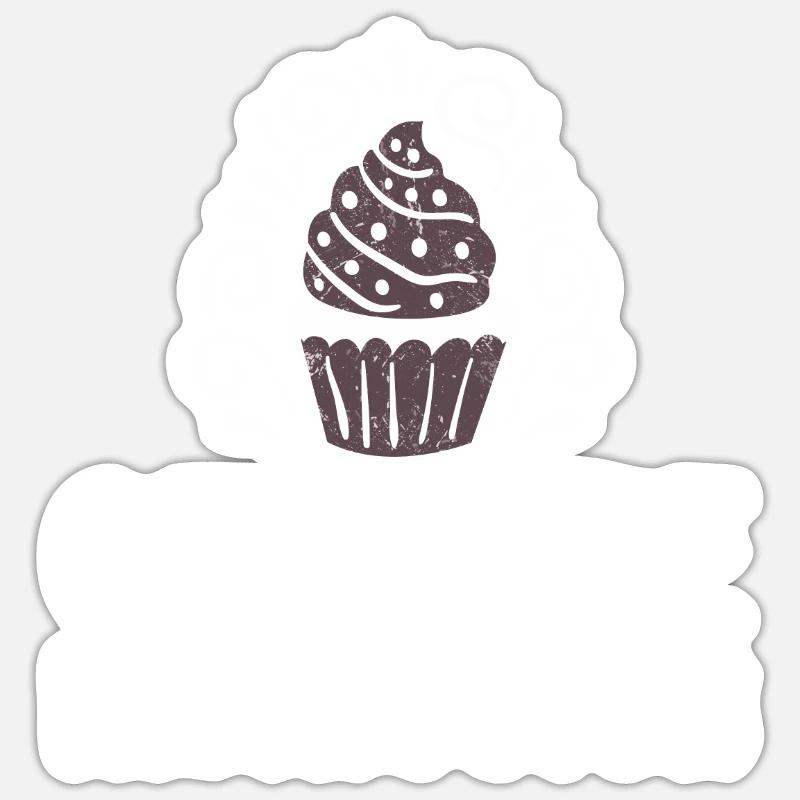 Instructeur de cupcakes Sticker taille S (10 x 10 cm)