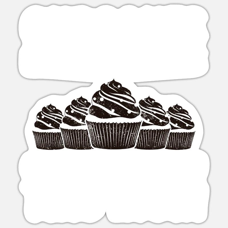 Cupcakes parce que les drogues Sticker taille S (10 x 10 cm)