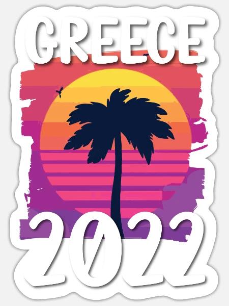 Greece 2022 - Sticker Größe S (10 x 10 cm) - Mattweiß