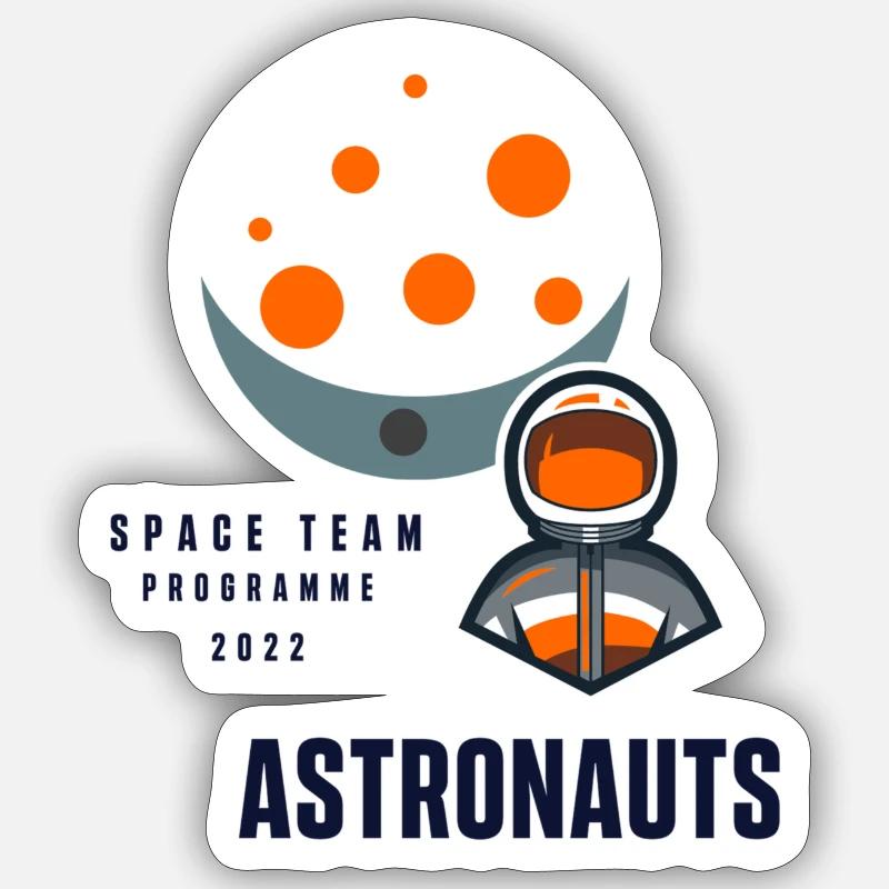 SPACE TEAM ASTRONAUTS Sticker taille S (10 x 10 cm)
