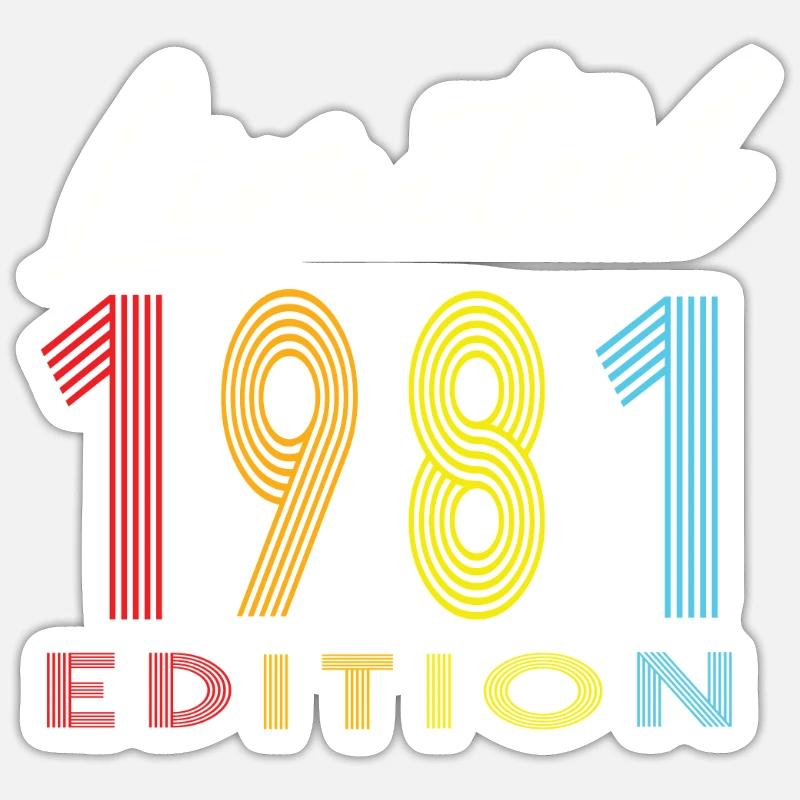 Édition limitée 1981 - Sticker taille S (10 x 10 cm) - blanc mat