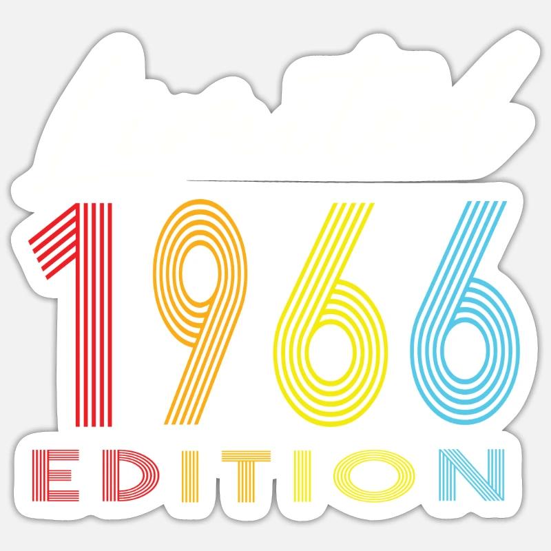 Édition limitée 1966 - Sticker taille S (10 x 10 cm) - blanc mat