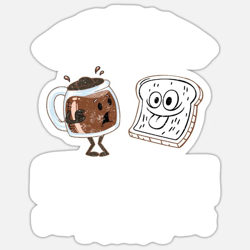 Alimenté par le café Sticker taille S (10 x 10 cm)
