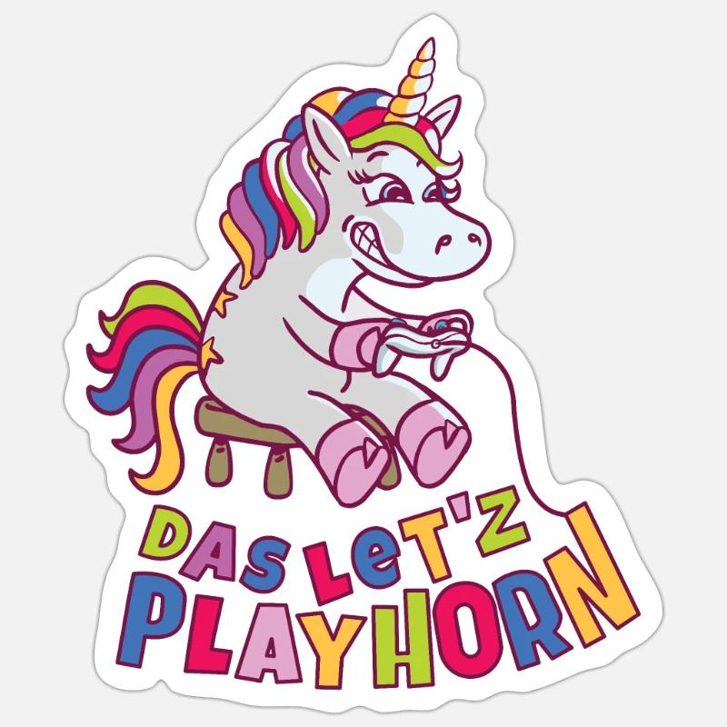 Let's Playhorn Sticker size S (10 x 10 cm)