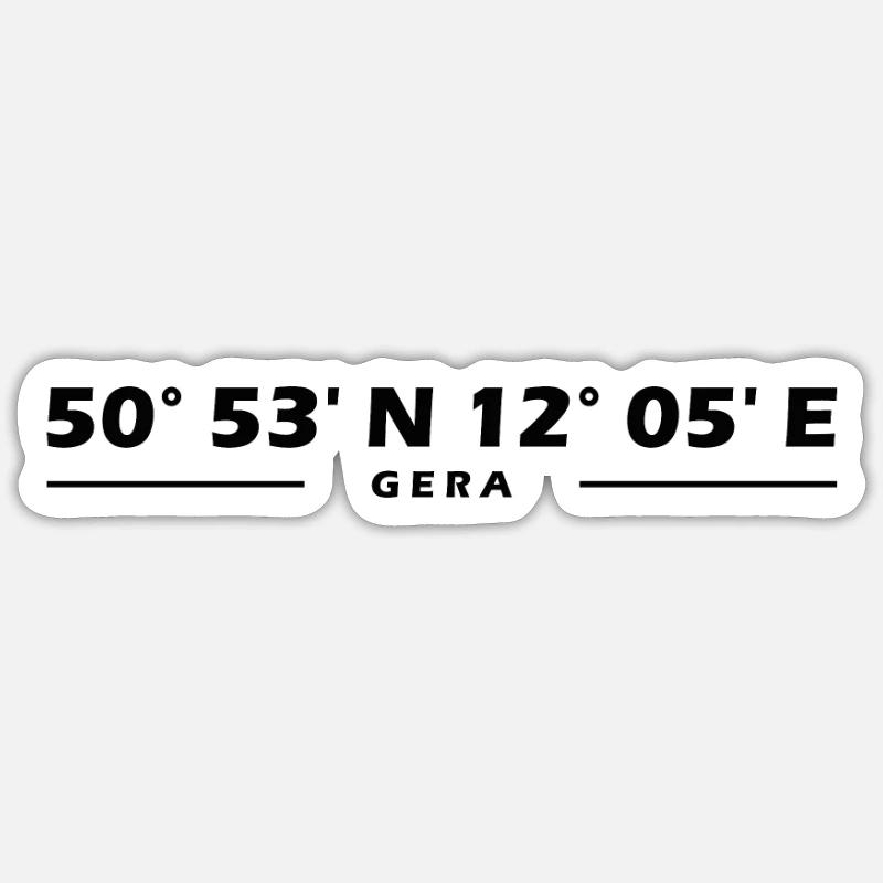 Gera coordinates Sticker size S (10 x 10 cm)