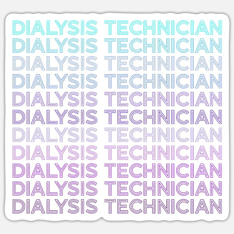 Dialyse-Techniker Dialyse-Techniker Retro - Sticker Größe S (10 x 10 cm) - Mattweiß