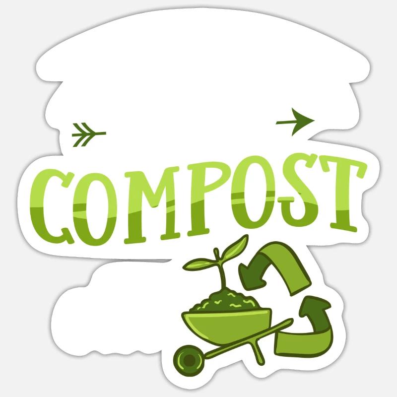 Composting Compost Worm Waste Sticker size S (10 x 10 cm)