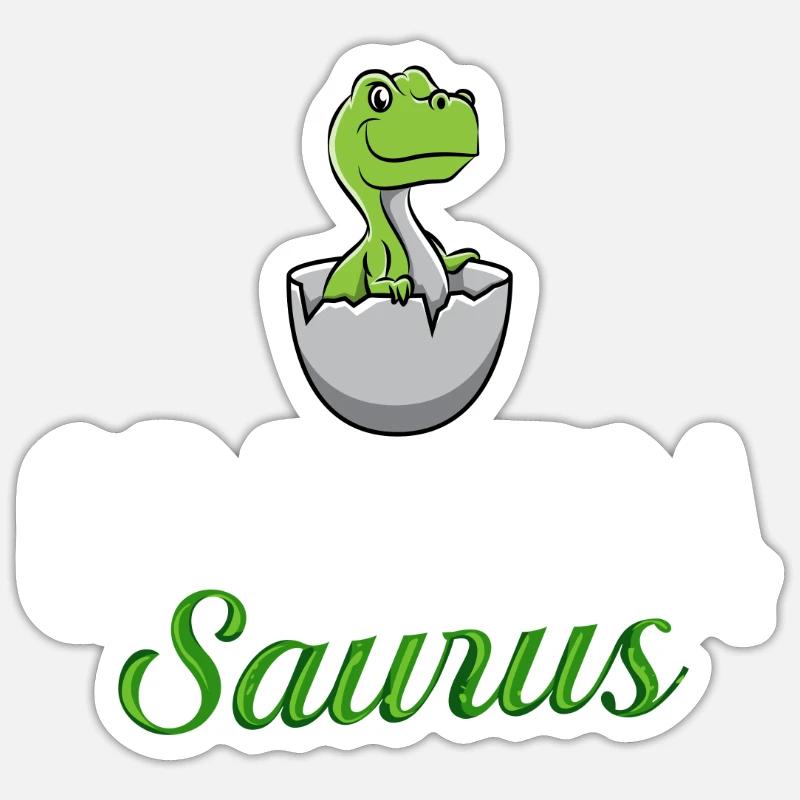 Dinosaurier Oma Saurus Omasaurus Großmutter - Sticker Größe S (10 x 10 cm) - Mattweiß