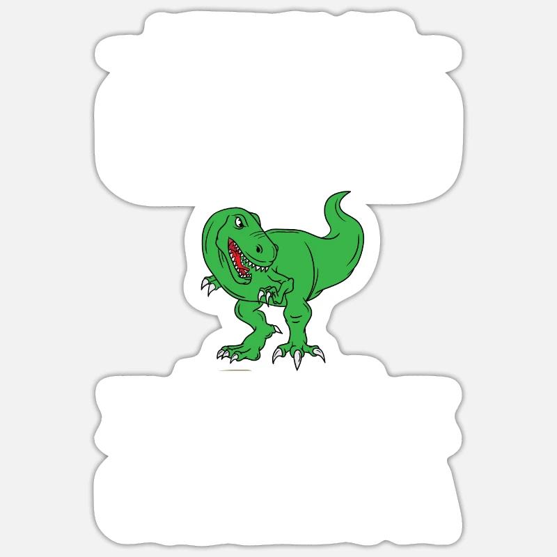 Opa Dinosaurier Großvater Saurus Opasaurus - Sticker Größe S (10 x 10 cm) - Mattweiß