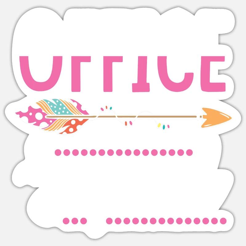 Office worker - Sticker size S (10 x 10 cm) - white matte