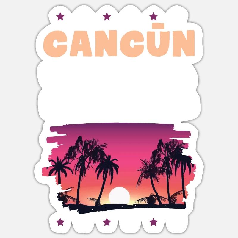 Cancun 2022 - Sticker taille S (10 x 10 cm) - blanc mat