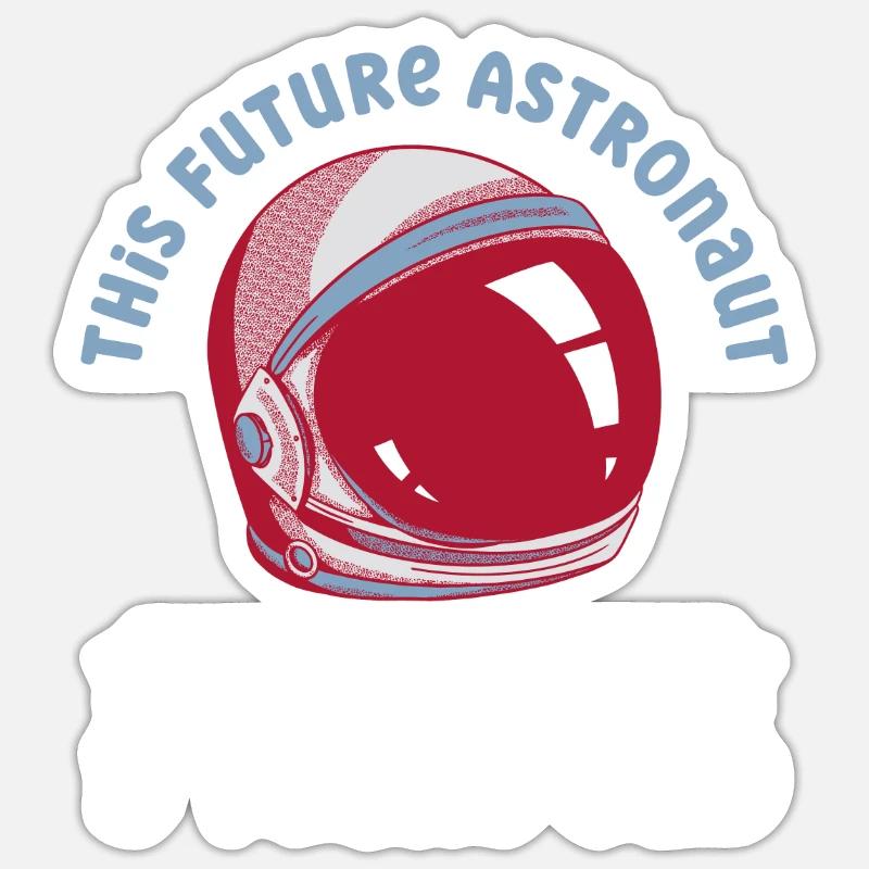 This future astronaut is 9 years old Sticker size S (10 x 10 cm)