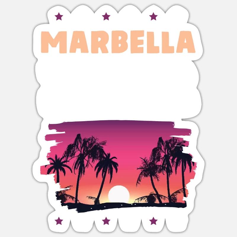 Marbella 2022 - Sticker taille S (10 x 10 cm) - blanc mat
