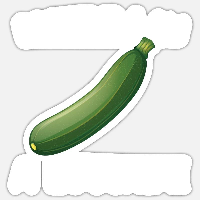 Courgettes Halloween - Sticker taille S (10 x 10 cm) - blanc mat