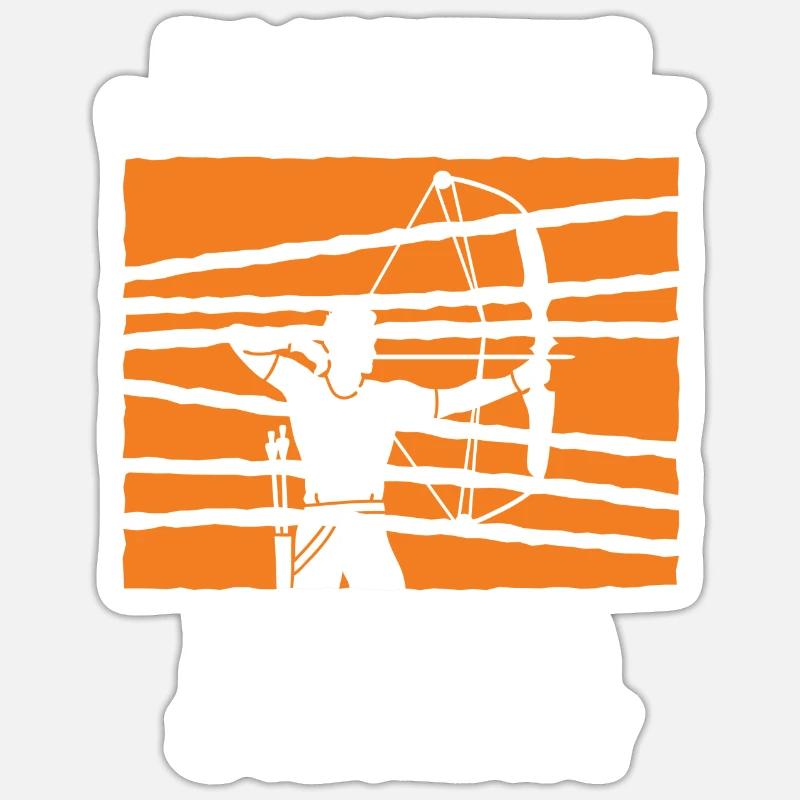 Compoundbogen Bogenschütze Bogenschießen Sticker Größe S (10 x 10 cm)