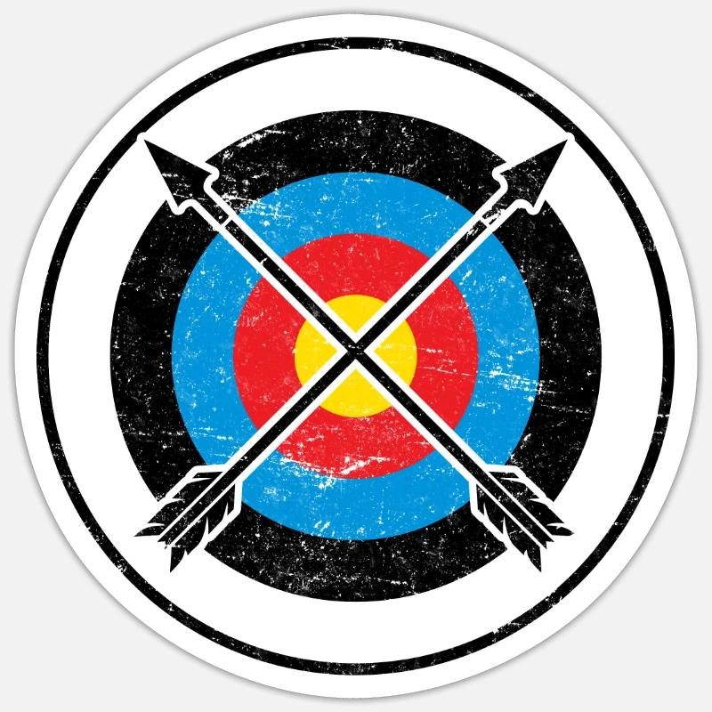 Archer Target Bow Bow Target Sticker taille S (10 x 10 cm)