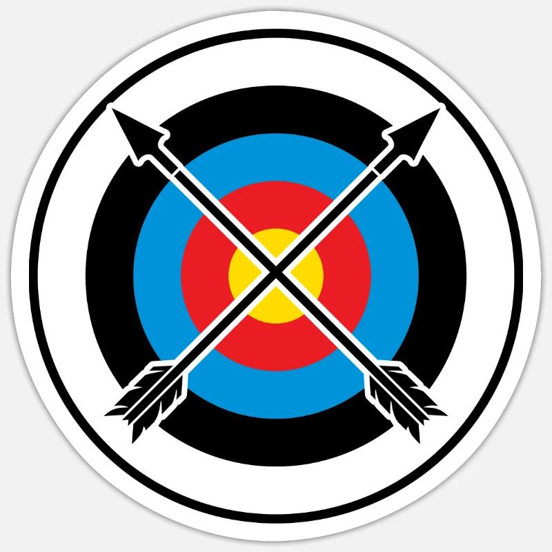 Archer Target Bow Bow Target Sticker taille S (10 x 10 cm)